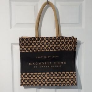 Pier 1 Black and Tan Tote Bag